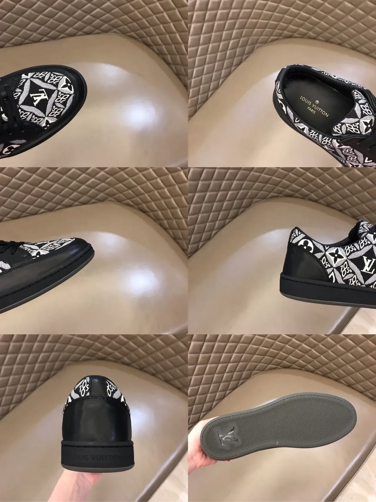 Louis Vuitton Monogram Print Noir Lifestyle Sneakers 2