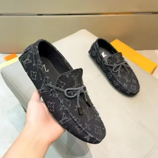 Louis Vuitton Monogram Print 流苏边 蝴蝶结 乐福鞋