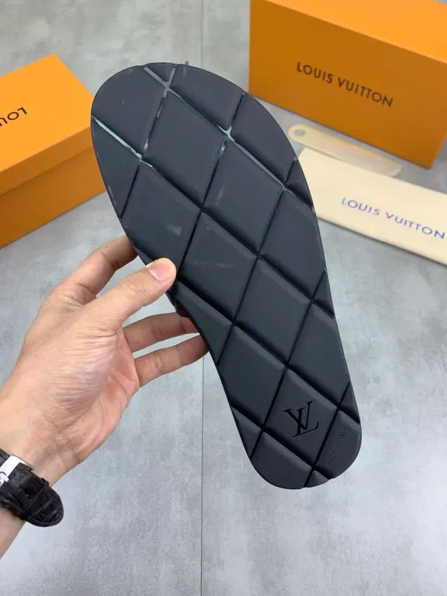 Louis Vuitton Monogram Slide Black Slippers 2