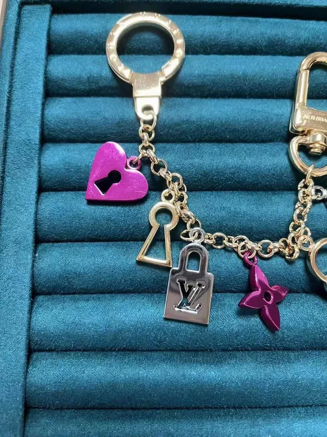 Louis Vuitton Monogram World Tour Silver Pink Multi-Charm Enamel-Accented Jewelry 5