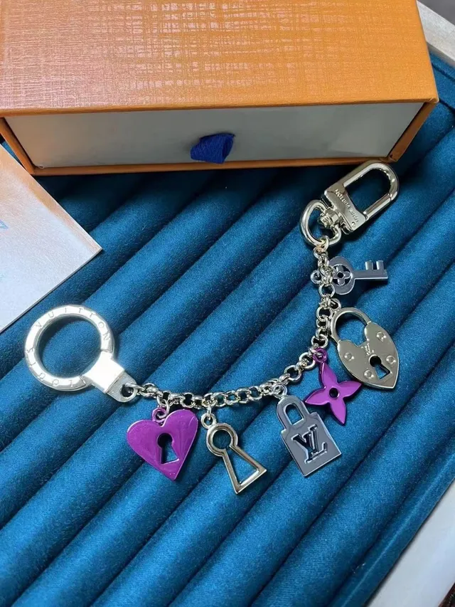 Louis Vuitton Monogram World Tour Silver Pink Multi-Charm Enamel-Accented Jewelry 6