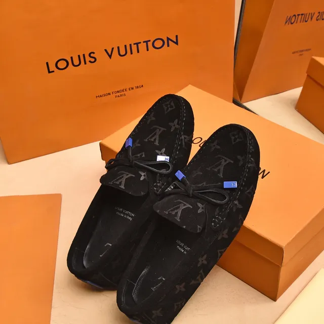 Louis Vuitton Monogrammed Suede Bow-Front Loafers 4