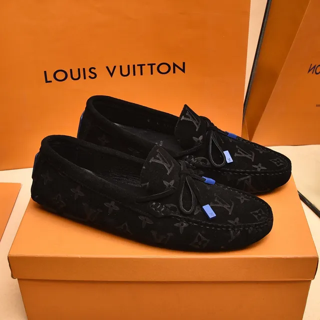 Louis Vuitton Monogrammed Suede Bow-Front Loafers 8
