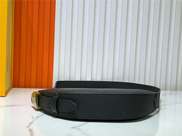 Louis Vuitton Moon Belt Bag Black Pebbled Leather Fashion Belt Bag 21