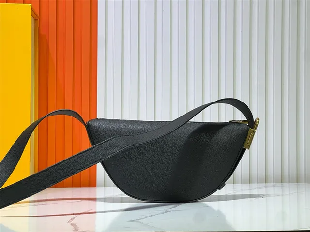 Louis Vuitton Moon Belt Bag Black Pebbled Leather Fashion Belt Bag 22