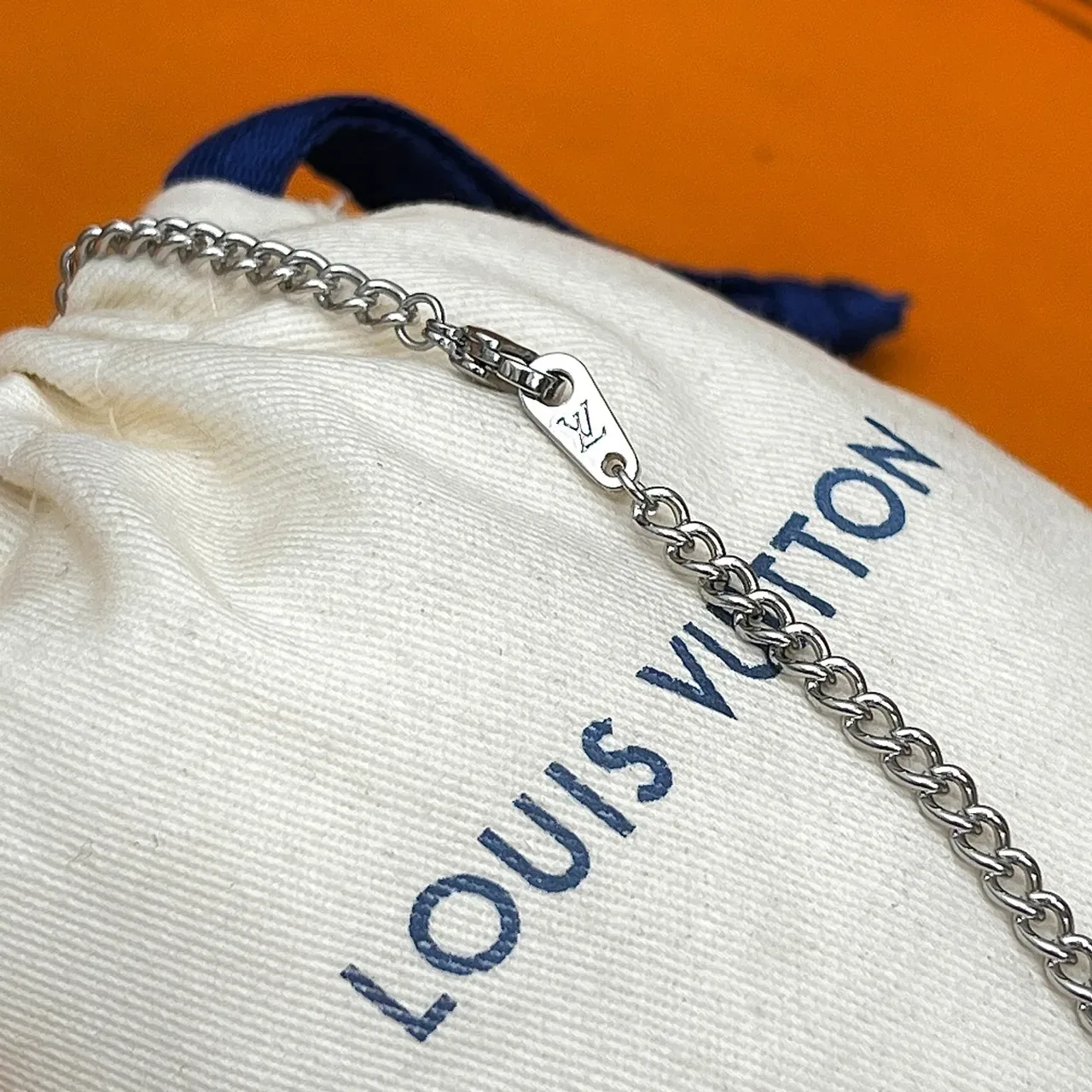 Louis Vuitton Multi Charm Silver Gold Chain Necklace 6