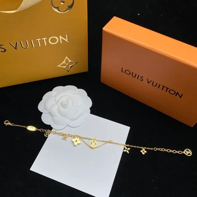 Louis Vuitton Multi-Strand LV Monogram Floral Charm Necklace 5