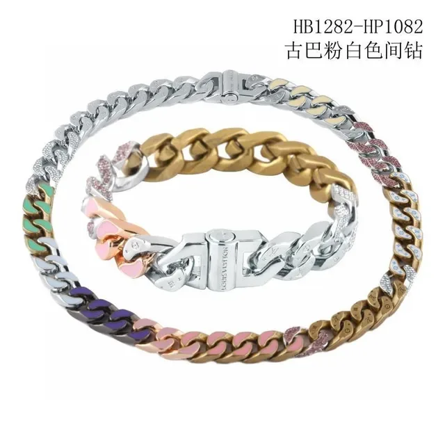 Louis Vuitton Multicolor Curb-Link Chain Multi-Tone Metal Bracelet 1