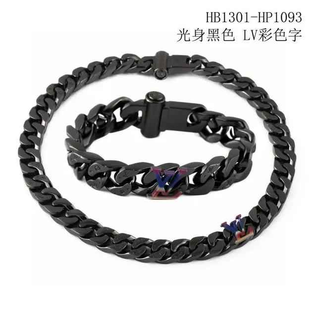 Louis Vuitton Multicolor Curb-Link Chain Multi-Tone Metal Bracelet 4