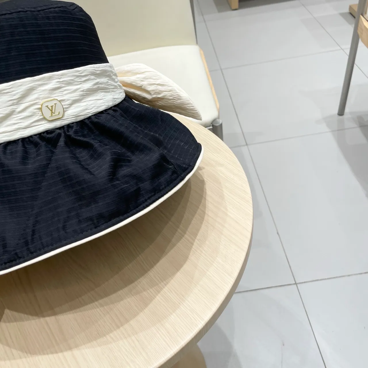 Louis Vuitton Navy and White Ribbon Bucket Hat 7
