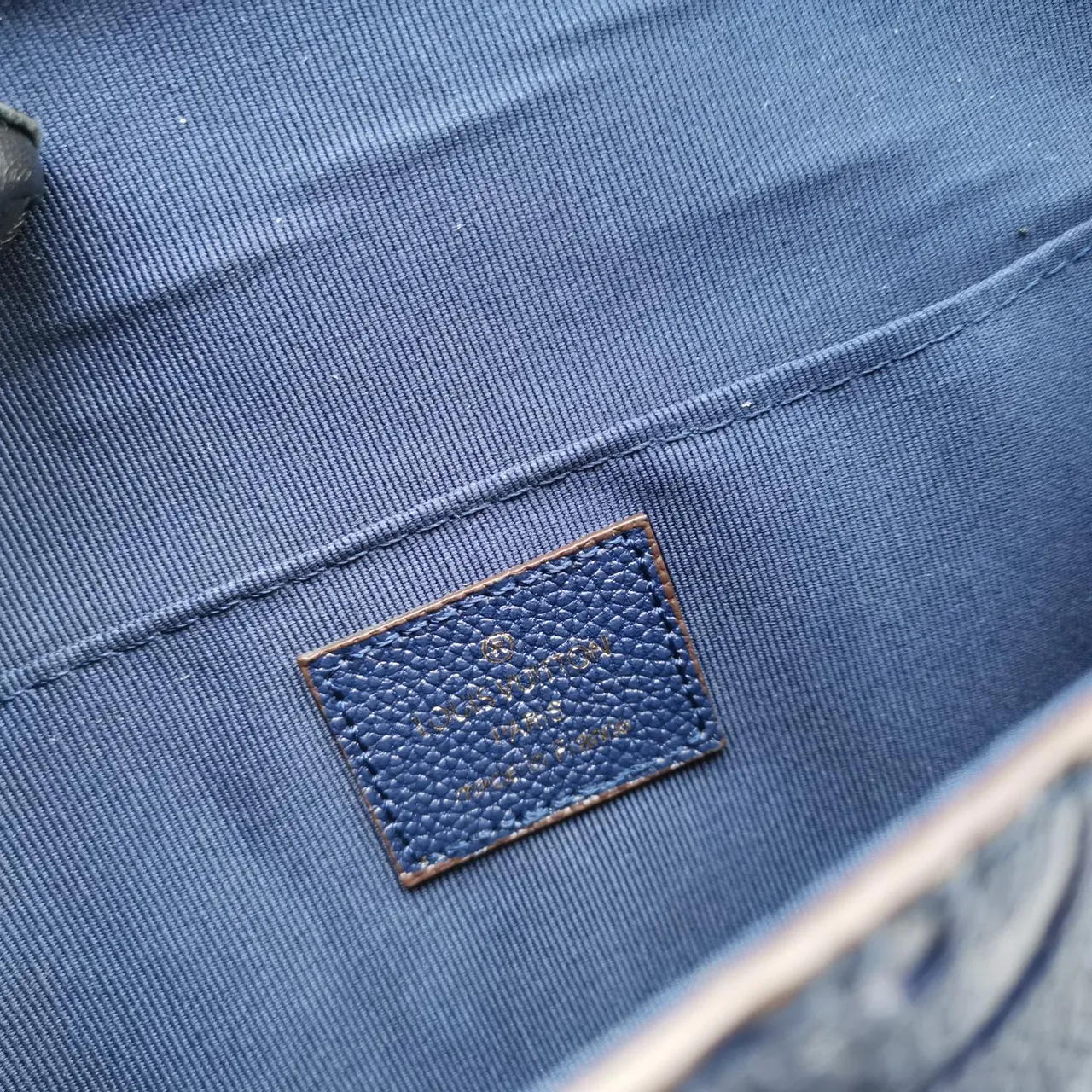 Louis Vuitton Navy Blue Embossed Monogram Long Wallet 3