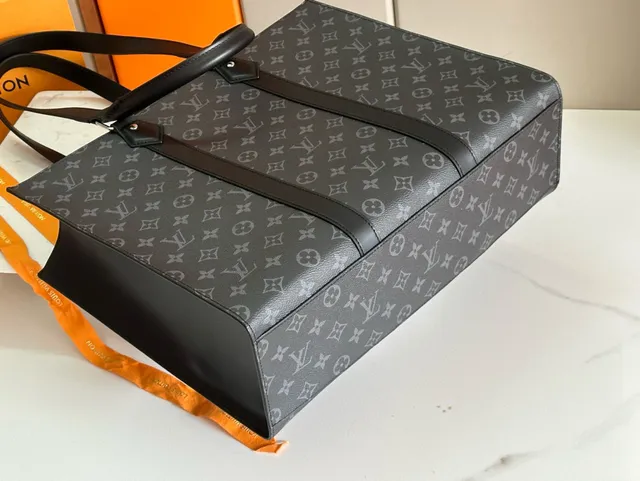 Louis Vuitton OnTheGo Bolsa tote preta monograma tela canvas 4