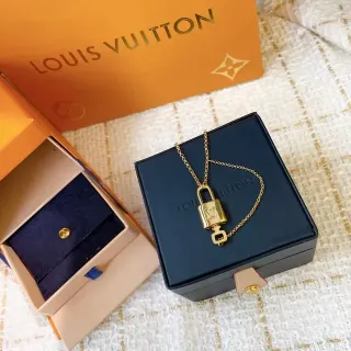 Louis Vuitton Padlock Monogram Gold-Tone Necklace