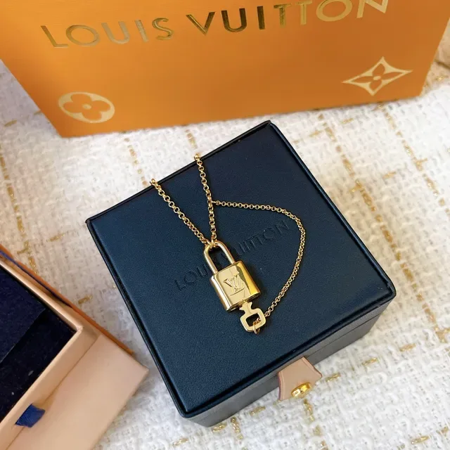 Louis Vuitton Padlock Monogram Gold-Tone Necklace 2