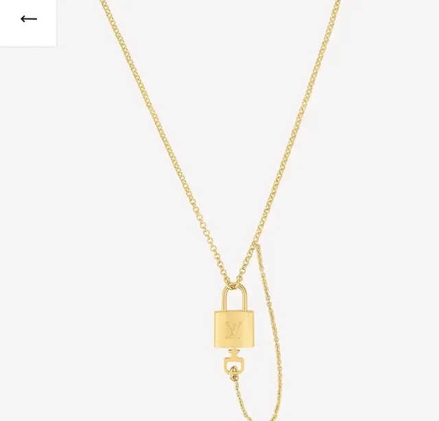 Louis Vuitton Padlock Monogram Gold-Tone Necklace 4