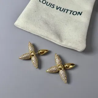 Louis Vuitton Pavé Crystal Petal Earrings