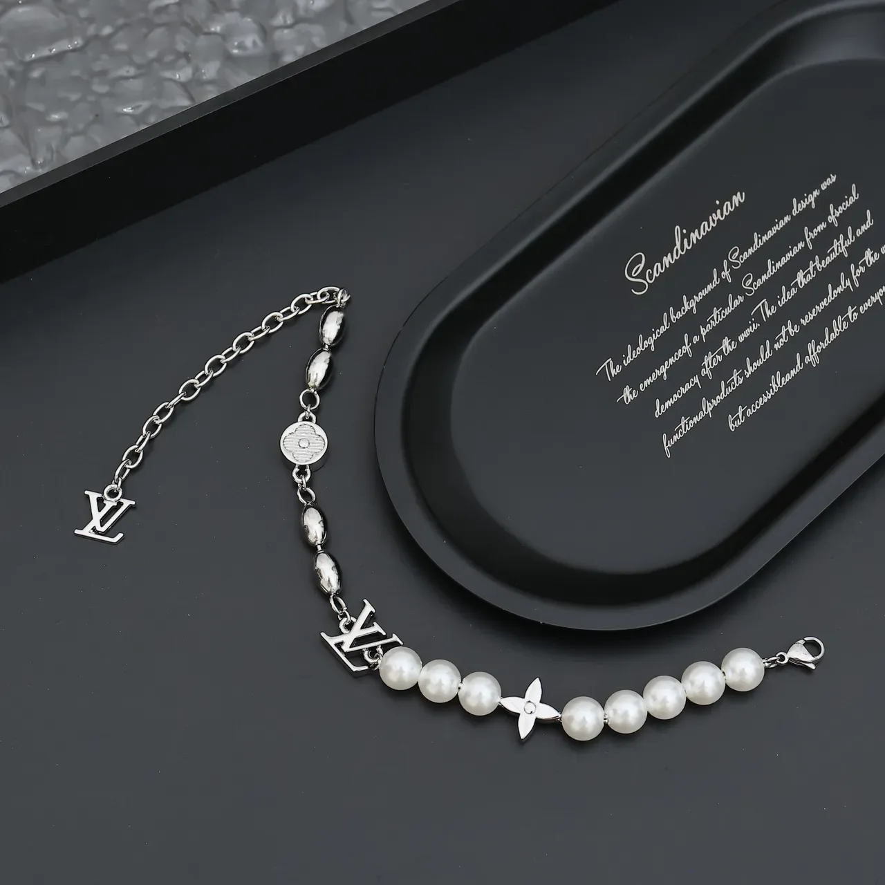 Louis Vuitton Pearl and Monogram Charm Bracelet 2