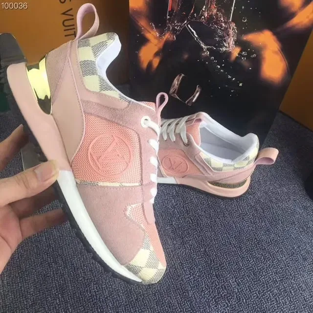 Louis Vuitton Pink Beige Low-Top Sneaker Mixed-Material Upper Lifestyle Sneakers 2