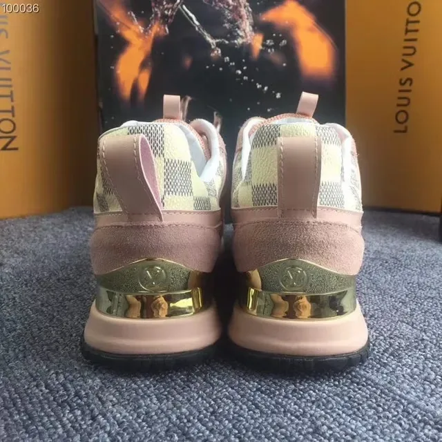 Louis Vuitton Pink Beige Low-Top Sneaker Mixed-Material Upper Lifestyle Sneakers 3
