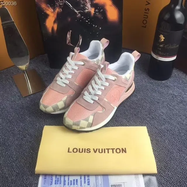 Louis Vuitton Pink Beige Low-Top Sneaker Mixed-Material Upper Lifestyle Sneakers 4