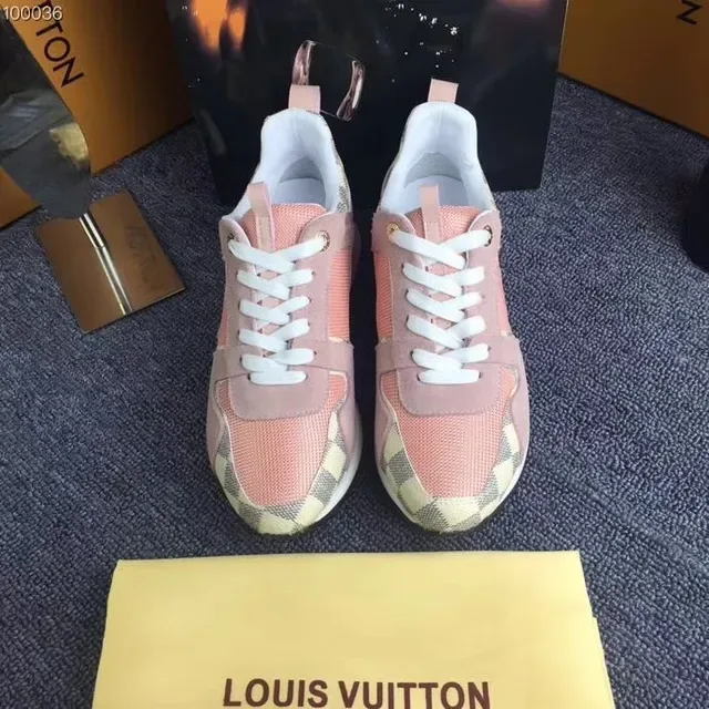 Louis Vuitton Pink Beige Low-Top Sneaker Mixed-Material Upper Lifestyle Sneakers 5