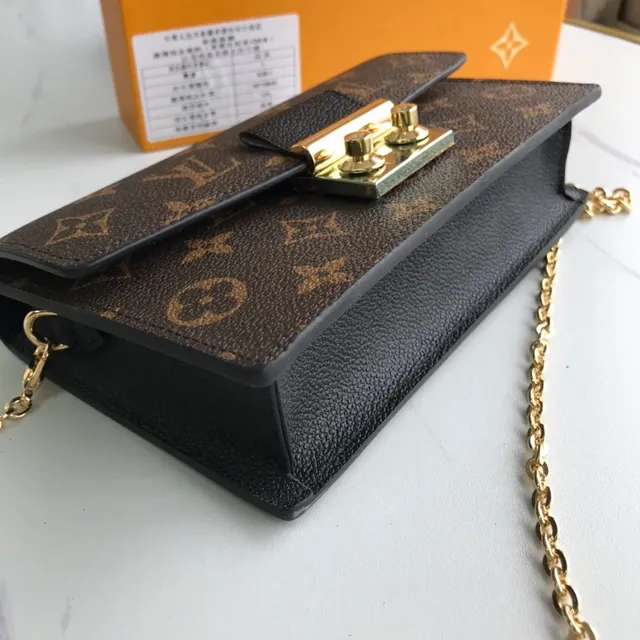 Louis Vuitton Pochette Metis Brown Black Monogram Canvas Flap Closure Chain Bag 5
