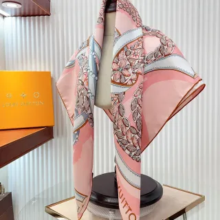 Louis Vuitton Pañuelo de seda estampado Floral-Gem