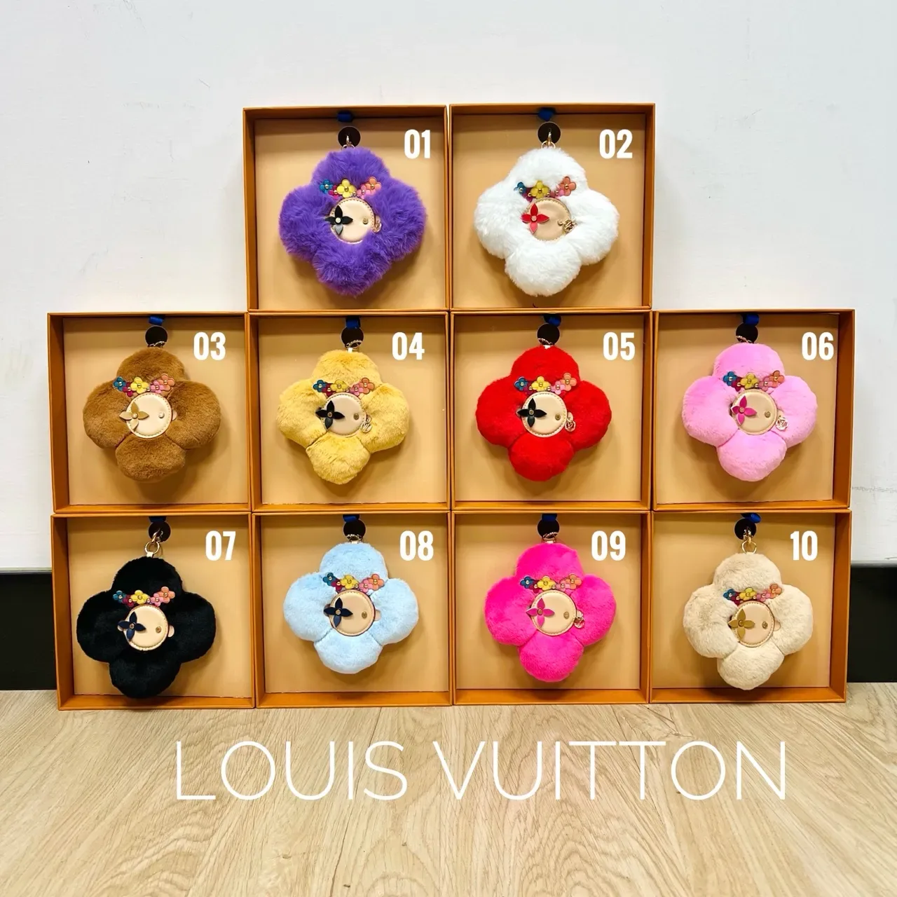 Louis Vuitton Purple Multicolor Flower-Shaped Plush Fur Handbag 1