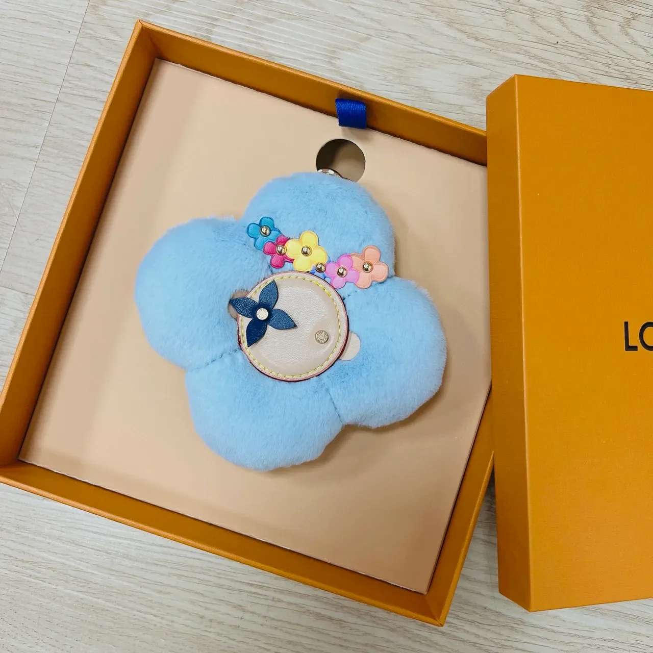 Louis Vuitton Purple Multicolor Flower-Shaped Plush Fur Handbag 4
