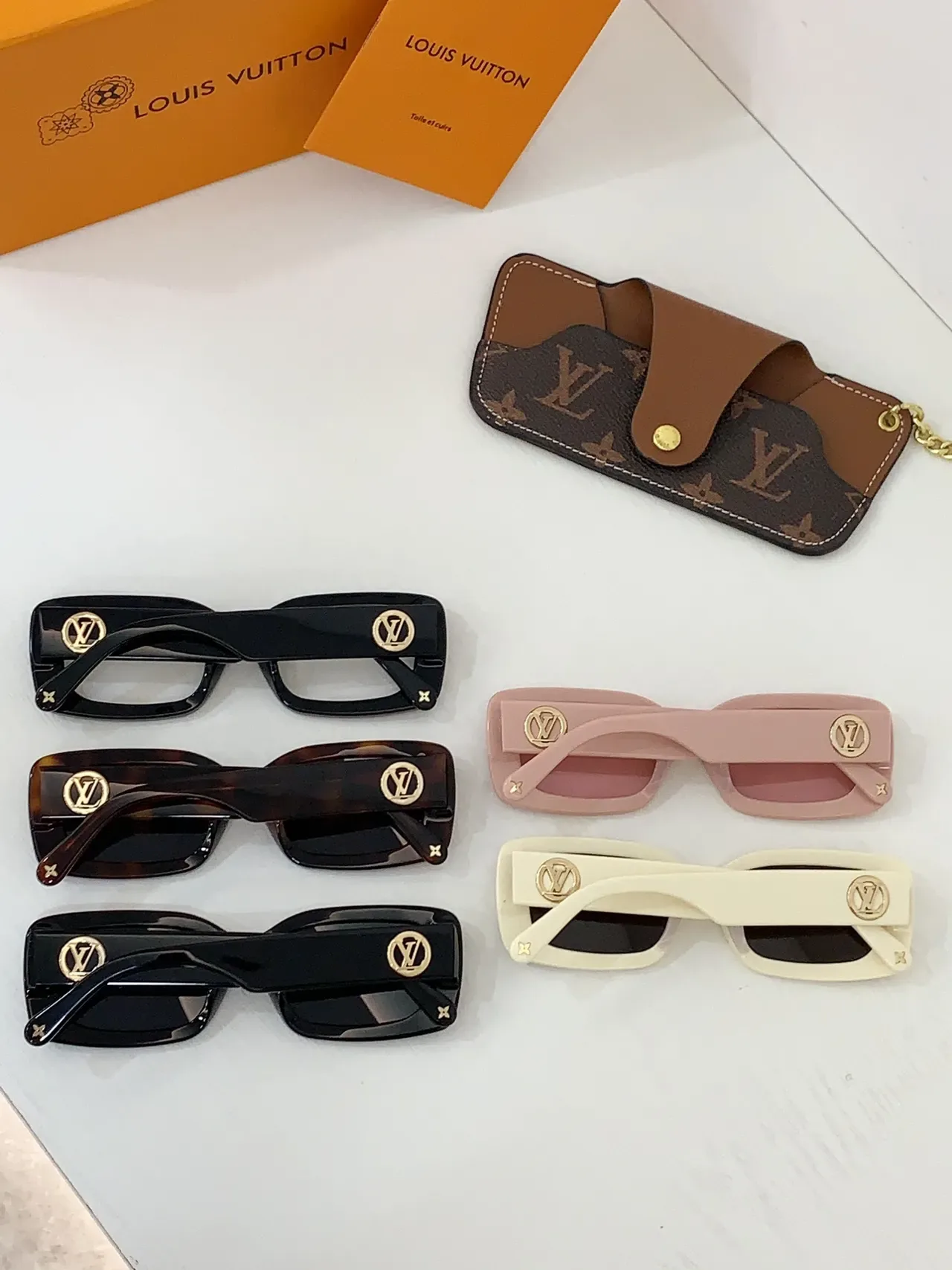 Louis Vuitton Rectangular Tortoiseshell Sunglasses 5