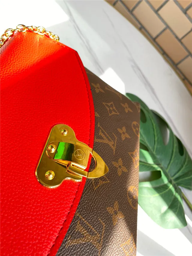 Louis Vuitton Red Brown Flap-Top Monogram Canvas Chain Bag 5
