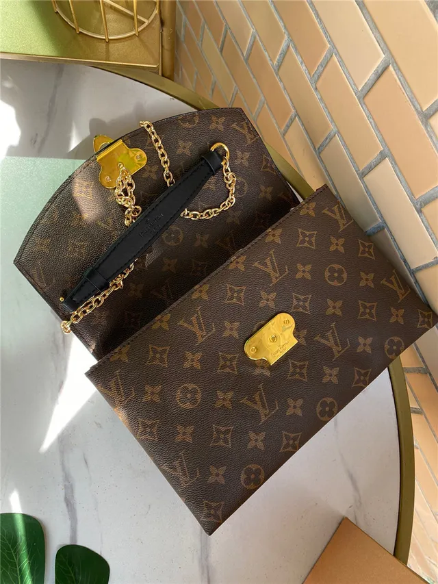 Louis Vuitton Red Brown Flap-Top Monogram Canvas Chain Bag 12
