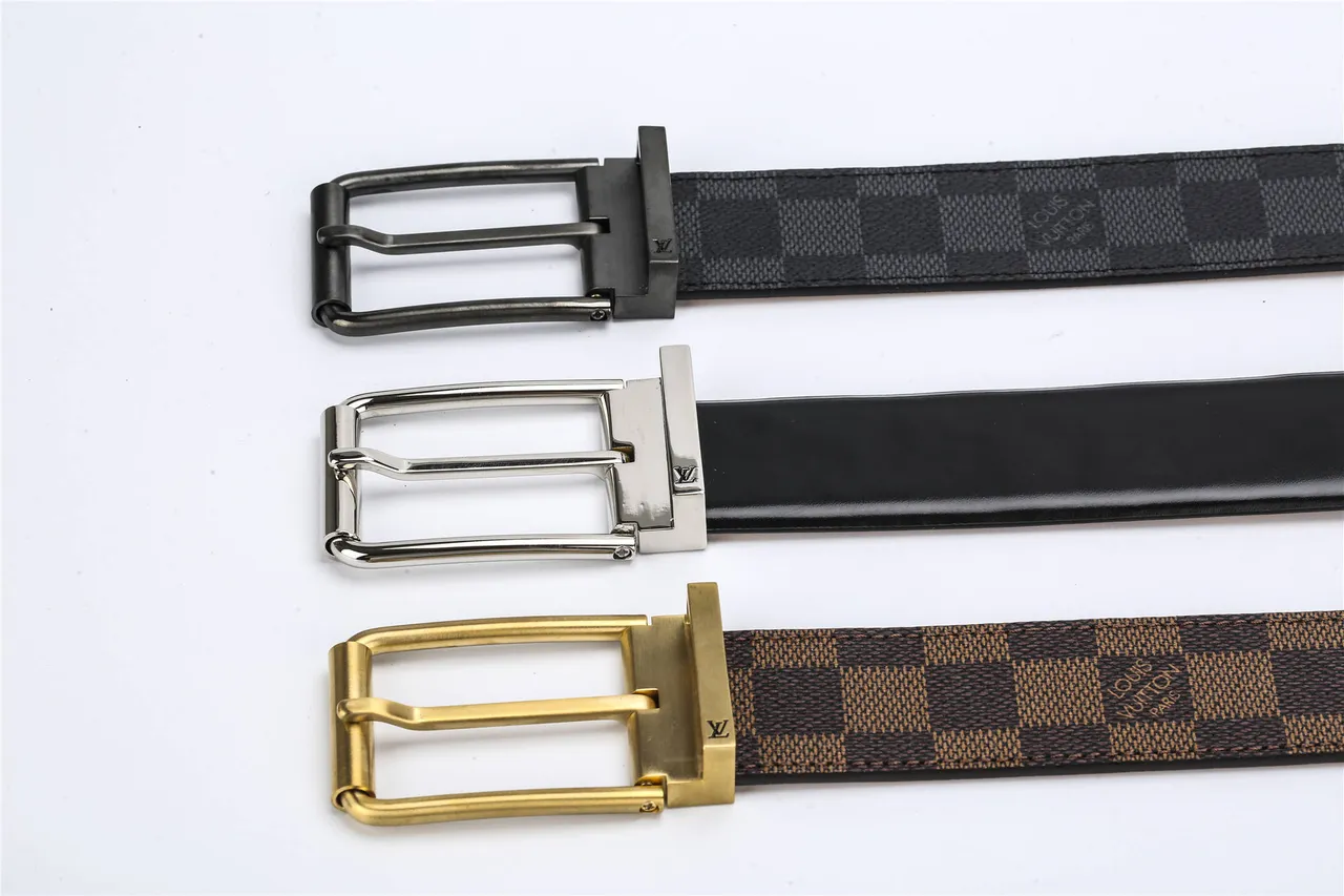 Louis Vuitton Reversible Belt Black Brown Damier Graphite Monogram Metal Buckle Leather Belt 2