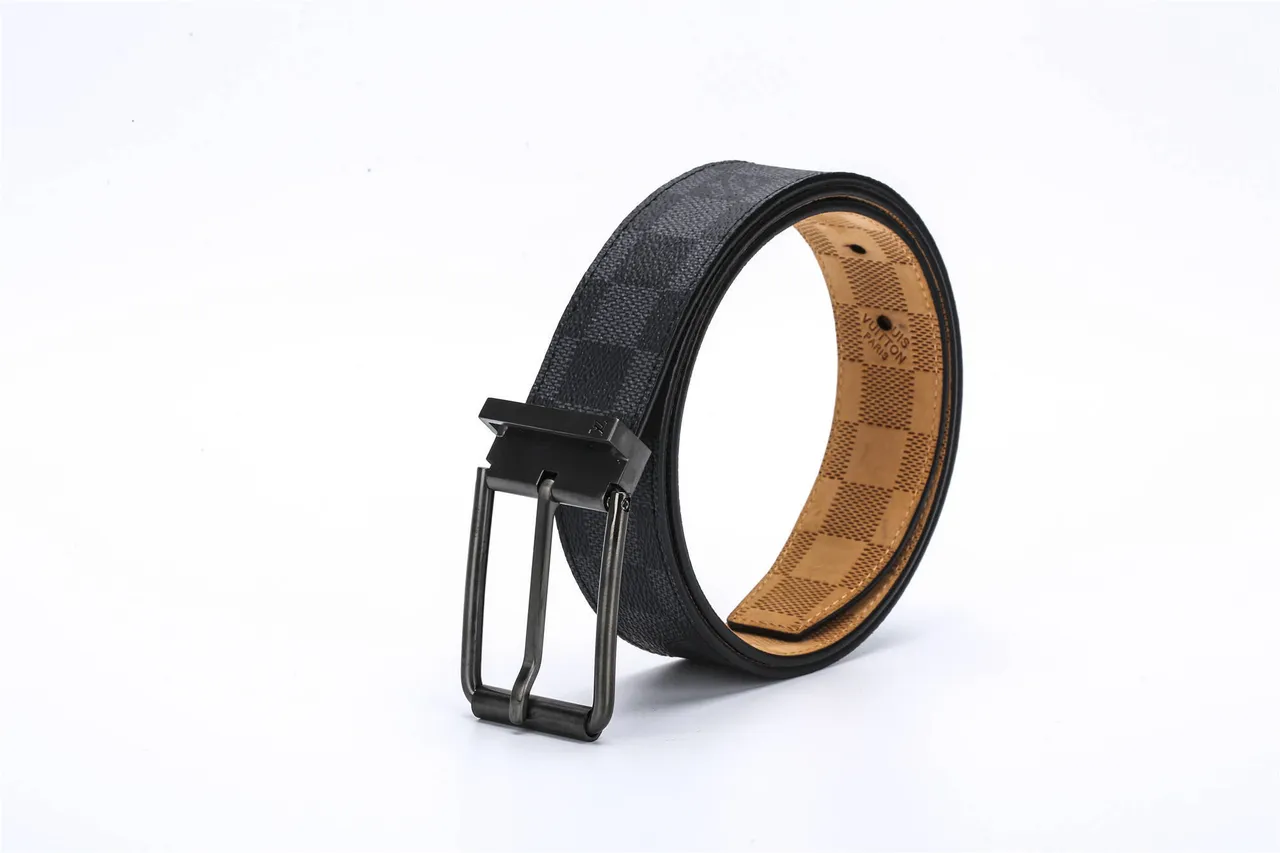 Louis Vuitton Reversible Belt Black Brown Damier Graphite Monogram Metal Buckle Leather Belt 5