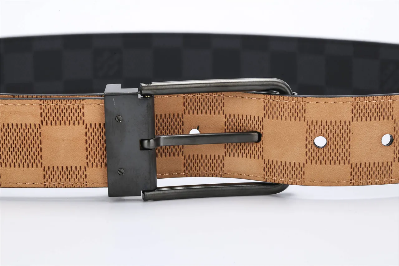 Louis Vuitton Reversible Belt Black Brown Damier Graphite Monogram Metal Buckle Leather Belt 6