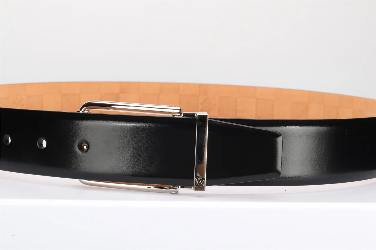 Louis Vuitton Reversible Buckle Black Leather Belt 8