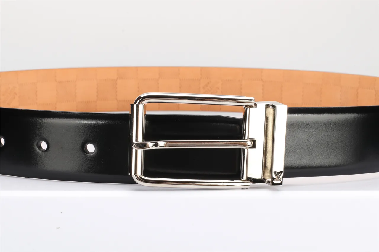Louis Vuitton Reversible Buckle Black Leather Belt 14