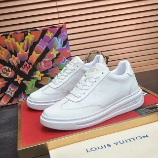 Louis Vuitton Run Away Todo Blanco Cuero Estilo de Vida Zapatillas