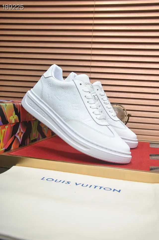 Louis Vuitton Run Away All-White Leather Lifestyle Sneakers 6