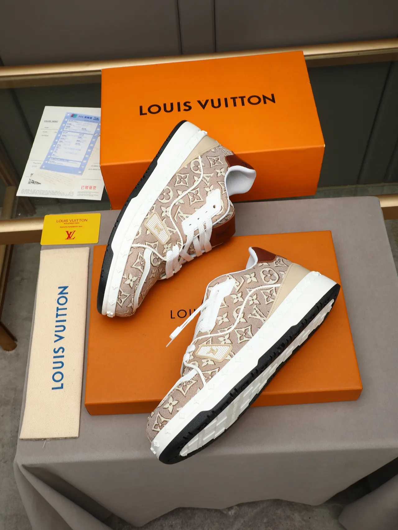 Louis Vuitton Run Away Beige Monogram Canvas Lifestyle Sneakers 3