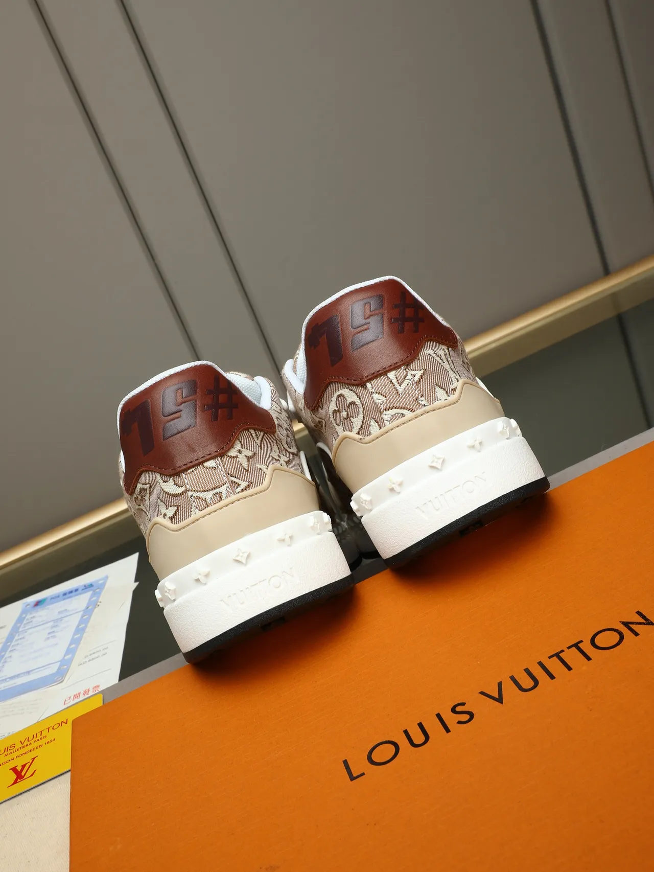 Louis Vuitton Run Away Beige Monogram Canvas Lifestyle Sneakers 4