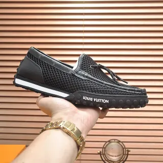 Louis Vuitton Run Away Black Mesh Boat Shoe