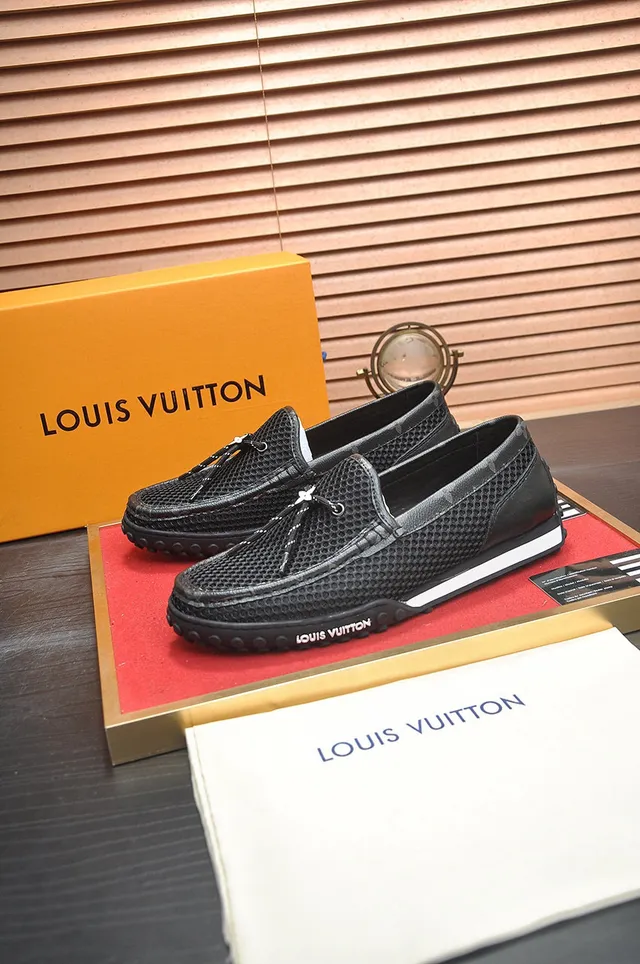 Louis Vuitton Run Away Black Mesh Boat Shoe 4