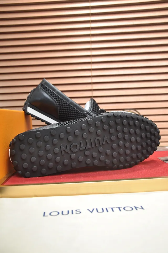 Louis Vuitton Run Away Black Mesh Boat Shoe 7