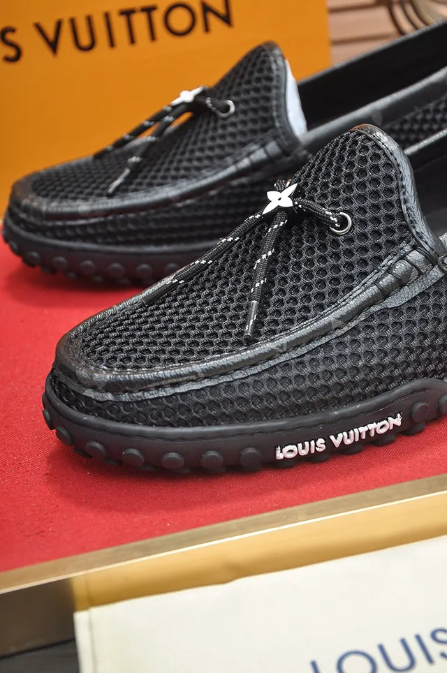 Louis Vuitton Run Away Black Mesh Boat Shoe 8