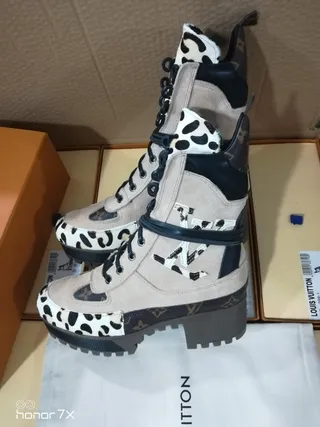 Louis Vuitton Run Away Boot Beige Leopard-Print Ankle Boots 2