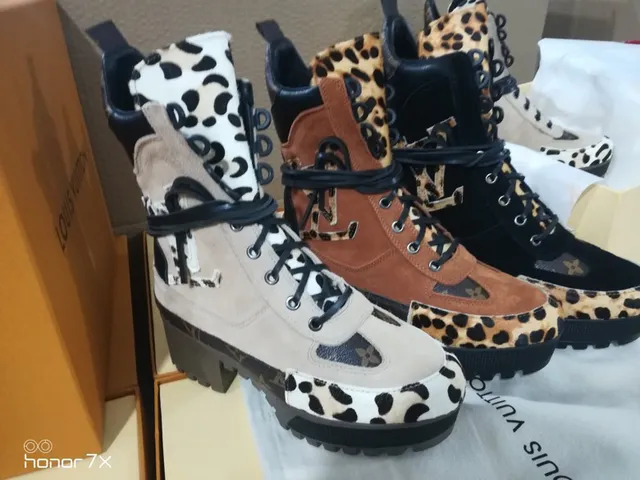 Louis Vuitton Run Away Boot Beige Leopard-Print Ankle Boots 3