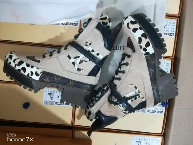 Louis Vuitton Run Away Boot Beige Leopard-Print Ankle Boots 5