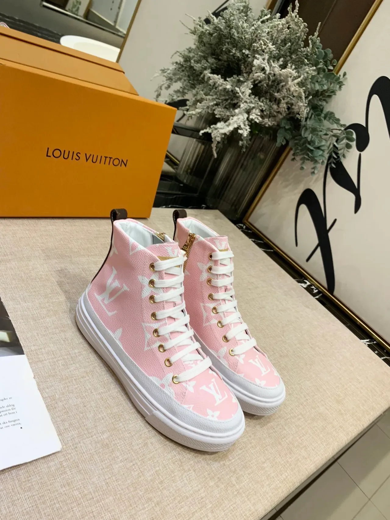 Louis Vuitton Run Away High Pink Monogram Lifestyle Sneakers 2