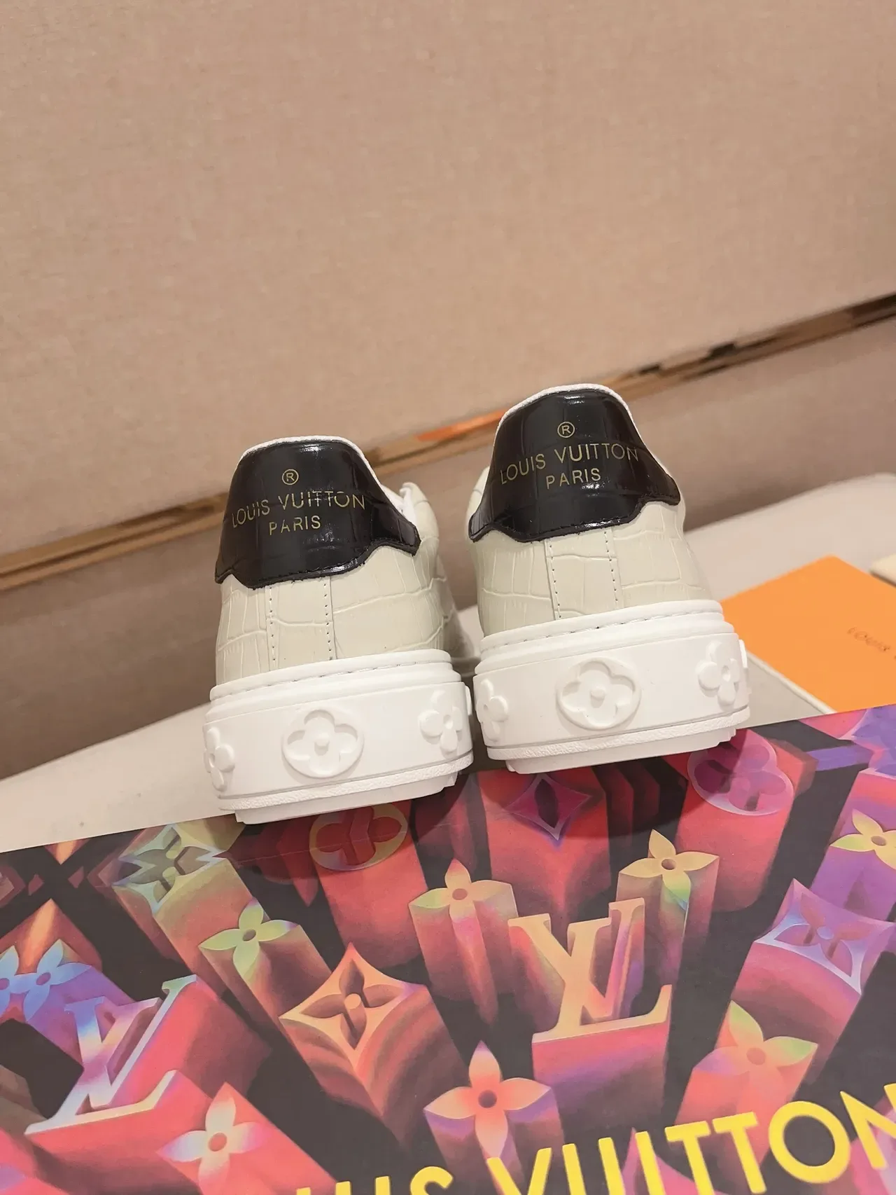 Louis Vuitton Run Away Low Off-White Croc-Embossed Lifestyle Sneakers 8